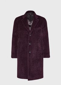 Paul Stuart Eggplant Long Hair Overcoat, thumbnail 1