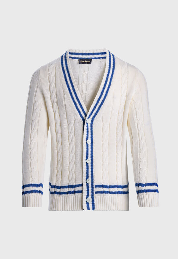 Paul Stuart Cotton Tennis Cardigan, image 1