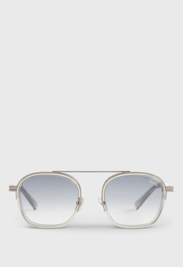 Paul Stuart Zegna Shiny Metal with Gradient Smoke Lens, image 1