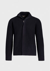 Paul Stuart Merino Wool Ribbed Full Zip Cardigan, thumbnail 1