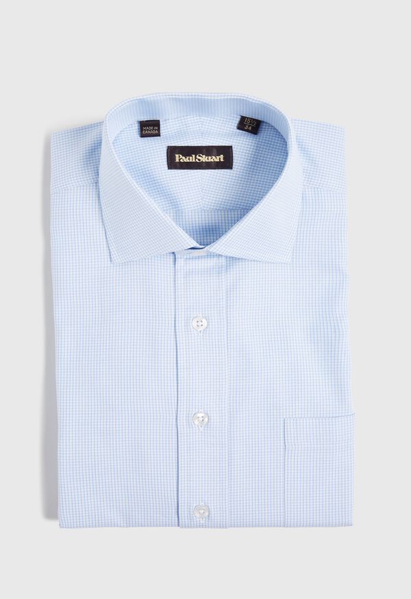 Paul Stuart Microcheck Cotton Dress Shirt, image 1