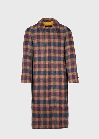 Paul Stuart Shetland Wool A-Line Coat