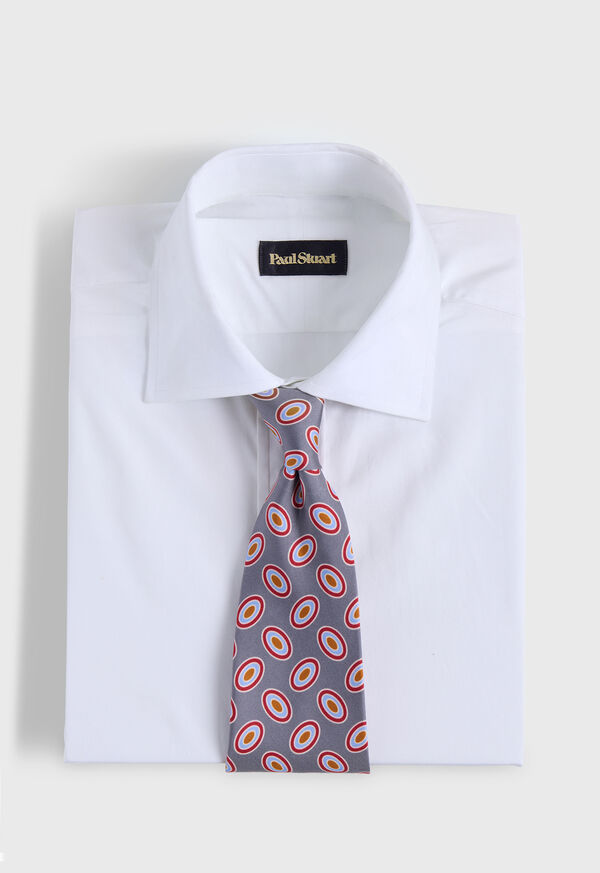 Paul Stuart Printed Silk Tossed Oval Tie, image 2