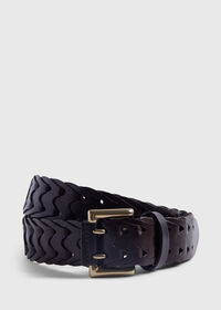 Paul Stuart Vintage Leather Woven Belt, thumbnail 1