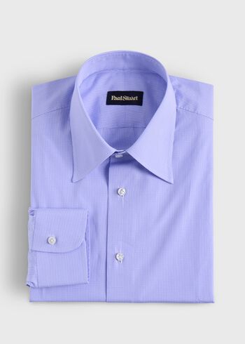 Paul Stuart Handmade Micro Gingham Dress Shirt