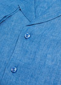 Paul Stuart Blue Linen Camp Shirt, thumbnail 2
