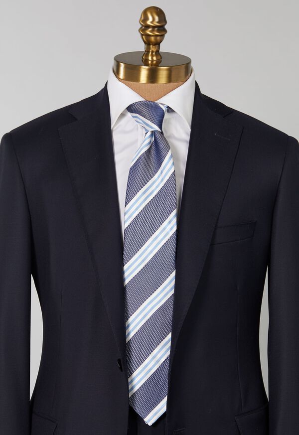 Paul Stuart Wide Textured Stripe Tie, image 2