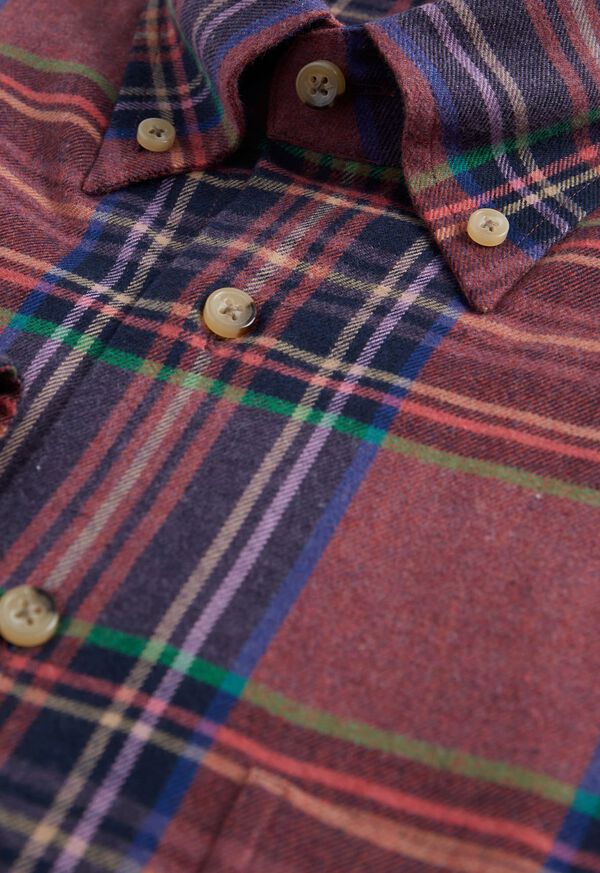 Paul Stuart Exaggerated Plaid Flannel Sport Shirt, image 2