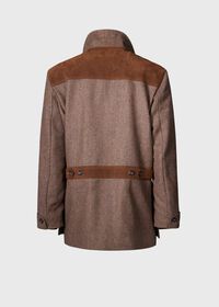 Paul Stuart Tweed Hunting Jacket with Suede Trim, thumbnail 6