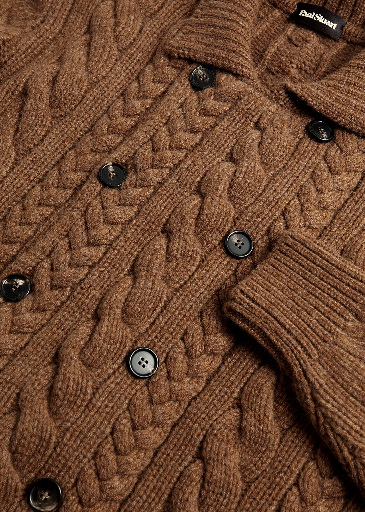 Cashmere Cable Double Breasted Cardigan