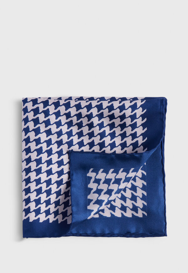 Paul Stuart Houndstooth Silk Pocket Square, image 1