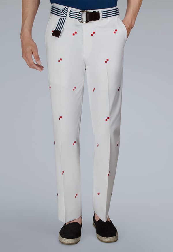 Paul Stuart Cotton Vintage Sailing Print Pant, image 1