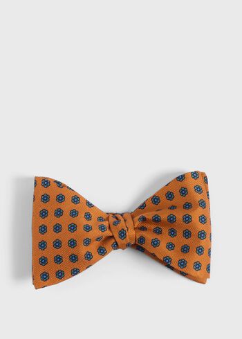 Paul Stuart Printed Silk Flower Bow Tie