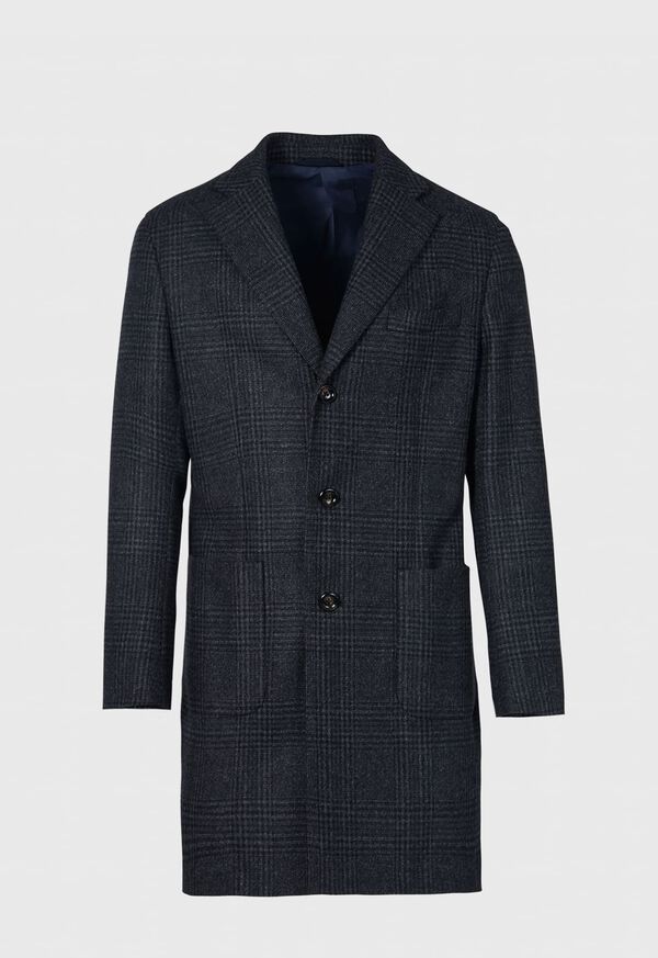 Paul Stuart Wool Plaid Overcoat, image 1