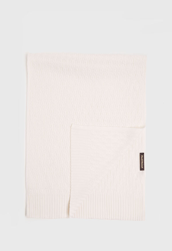 Paul Stuart Cashmere Cable Knit Scarf, image 1