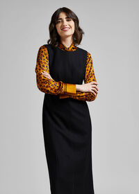 Paul Stuart Silk Leopard Print Blouse, thumbnail 2