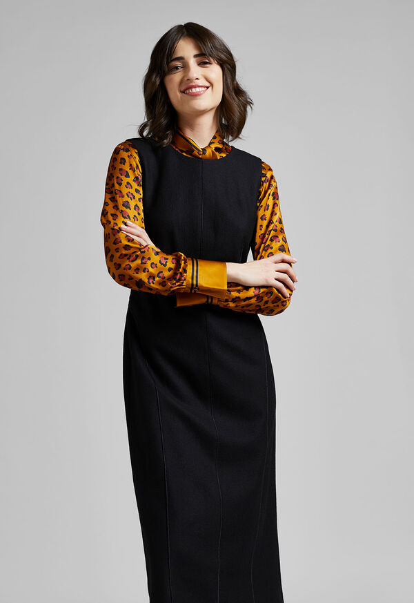 Paul Stuart Silk Leopard Print Blouse, image 2
