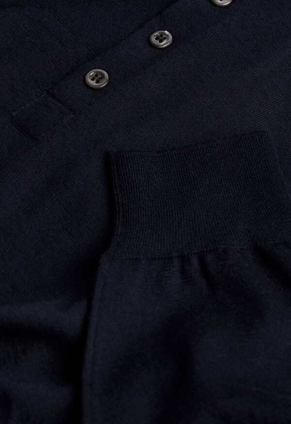 Paul Stuart Long Sleeve Cashmere Polo, image 2