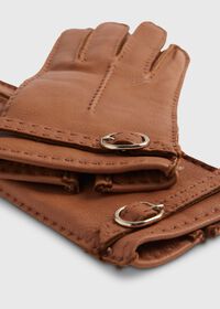 Paul Stuart Leather Gloves with Belt and Contrast Stitching, thumbnail 2