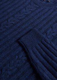 Paul Stuart Wool Cable and Rib Crewneck Sweater, thumbnail 2