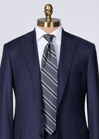 Paul Stuart Silk Jacquard Macclesfield Stripe Tie, thumbnail 2