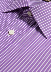 Paul Stuart Purple Chalk Stripe Dress Shirt, thumbnail 2