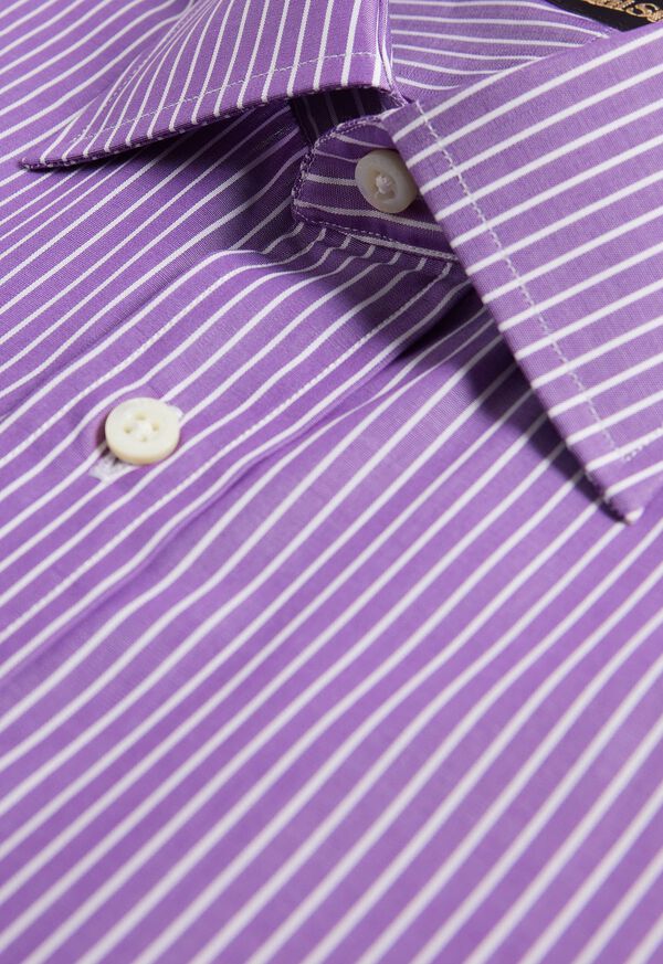 Paul Stuart Purple Chalk Stripe Dress Shirt, image 2