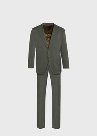 Paul Stuart Green Twill Suit, thumbnail 1