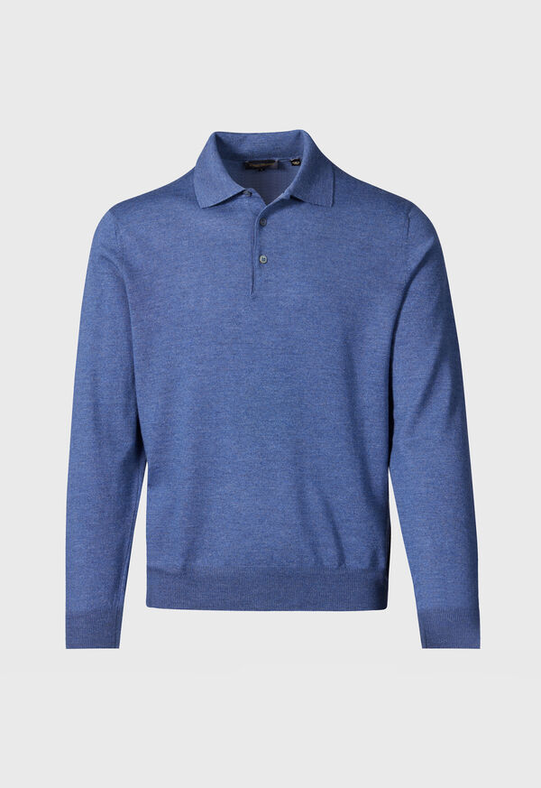 Paul Stuart Merino Wool Long Sleeve Polo, image 1