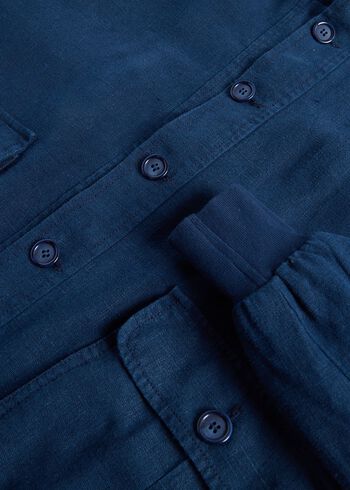 Paul Stuart Linen Button Front Bomber Jacket