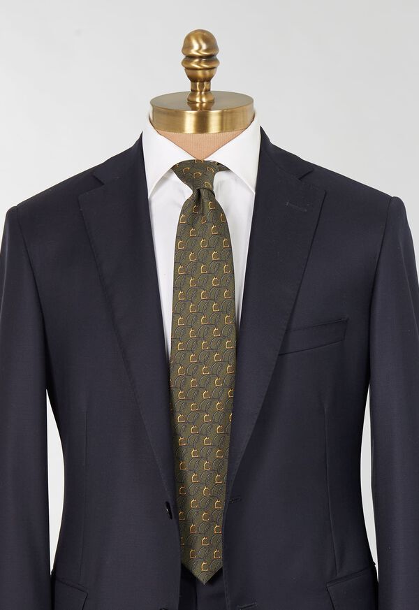 Paul Stuart Printed Silk Belts and Bits Tie, image 2