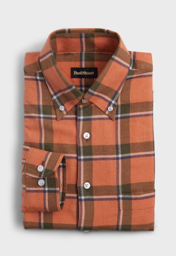 Paul Stuart Cotton Big Plaid Flannel Sport Shirt, image 1