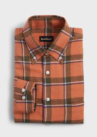 Paul Stuart Cotton Big Plaid Flannel Sport Shirt, thumbnail 1