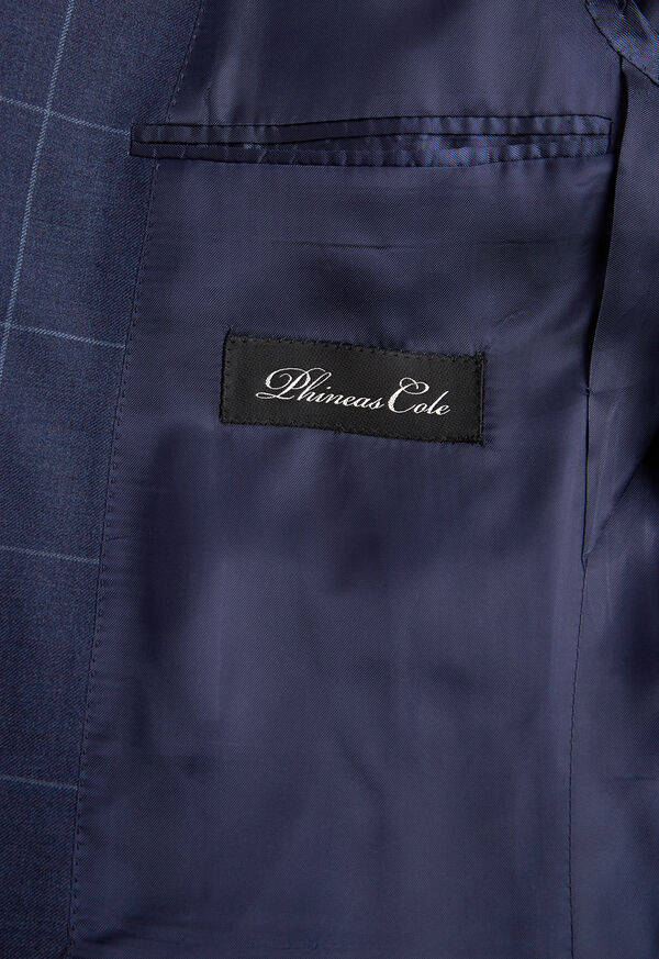 Paul Stuart Mid Blue Pane Wool Suit, image 4