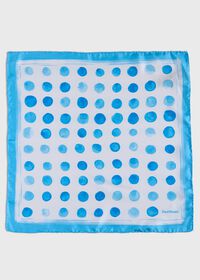 Paul Stuart Printed Silk Watercolor Dot Pocket Square, thumbnail 2