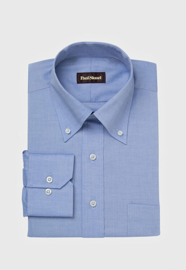 Paul Stuart Blue Sea Island Cotton Dress Shirt, image 1
