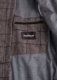 Paul Stuart Brown Plaid Hybrid Coat with Gilet, thumbnail 4