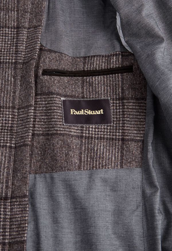 Paul Stuart Brown Plaid Hybrid Coat with Gilet, image 4
