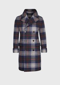 Paul Stuart Tartan Plaid Wool Overcoat, thumbnail 1