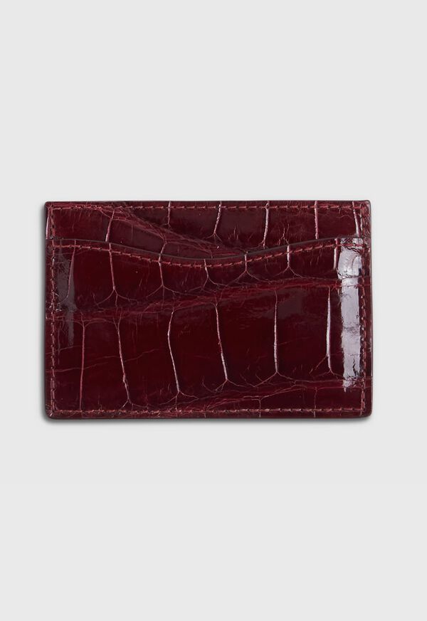 Paul Stuart Glazed Alligator Flat Card Case, image 2