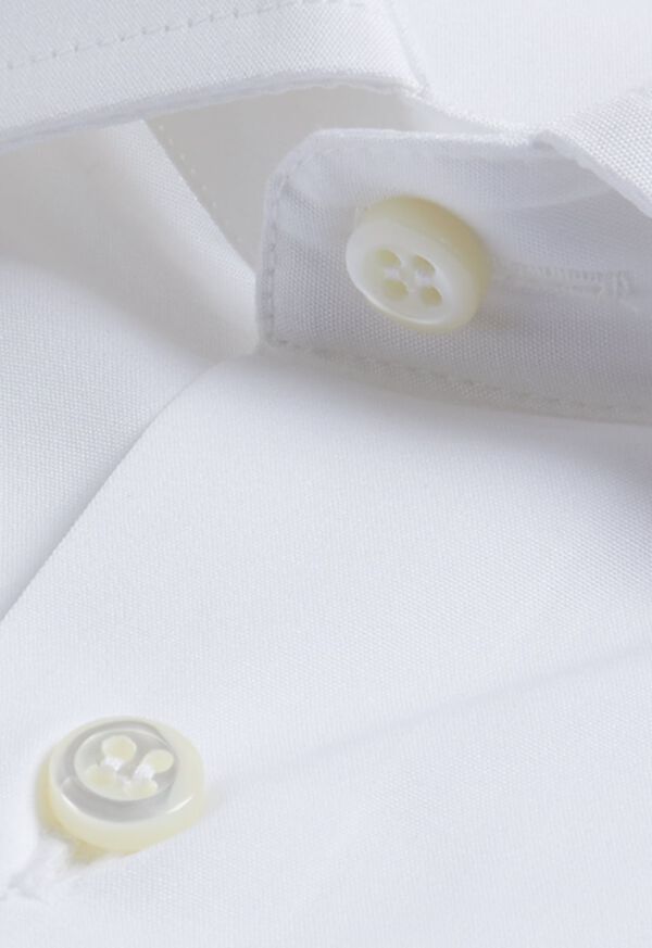 Paul Stuart Slim White Poplin Dress Shirt, image 2