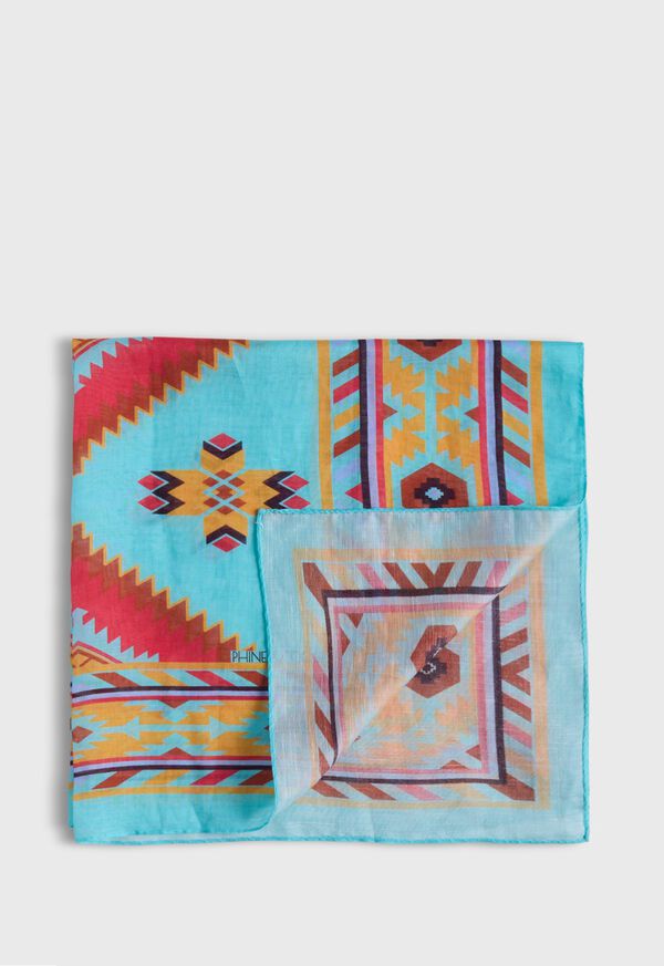 Paul Stuart Linen & Silk Print Bandana, image 1