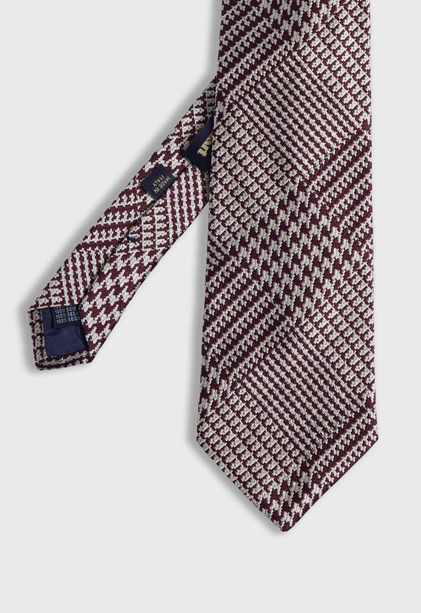 Paul Stuart Woven Silk Glen Plaid Tie, image 1