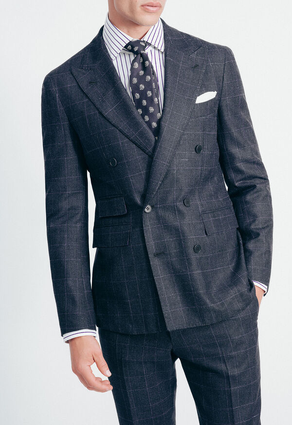 Paul Stuart Navy Plaid Double Breasted Suit, image 9