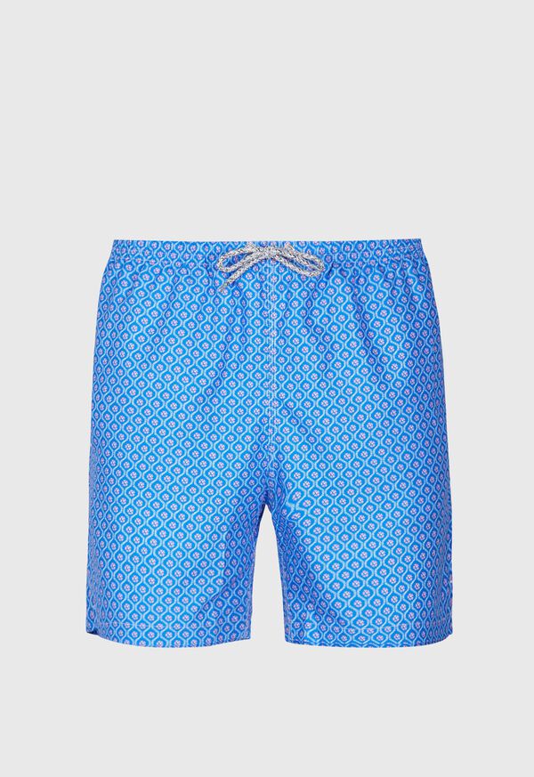 Paul Stuart Geometric Print Swim Trunk, image 1