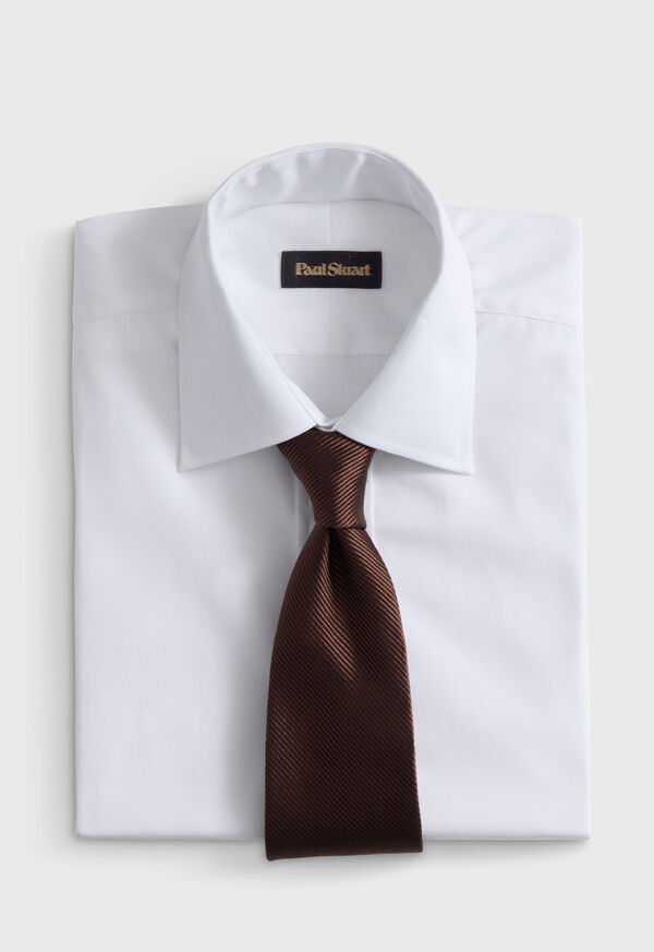 Paul Stuart Solid Mogador Silk & Cotton Tie, image 2