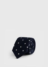 Paul Stuart Woven Silk & Wool Dot Tie, thumbnail 1