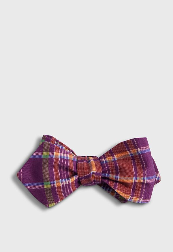 Paul Stuart Habotai Silk Plaid Bow Tie, image 1