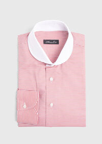 Paul Stuart Red Horizontal Stripe Dress Shirt, thumbnail 1