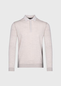Paul Stuart Cashmere & Silk Long Sleeve Polo, thumbnail 1